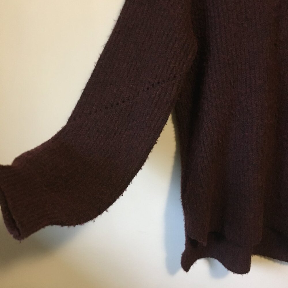 Gentle Fawn Hartley Textured Knit Sweater | Merlot Burgundy | Size Small - Picture 9 of 16